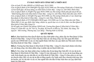 Quyết định 1789/2006/QĐ-UBND phân công cấp Ban Quản lý khu kinh tế Chân Mây Lăng Cô