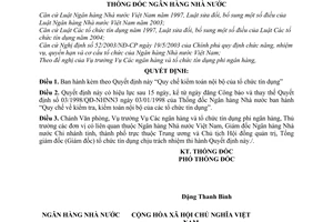 Quyết định 37/2006/QĐ-NHNN  Quy chế kiểm toán nội bộ tổ chức tín dụng