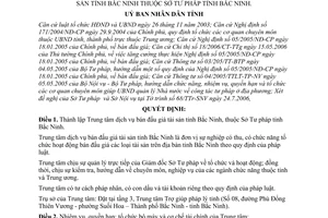 Quyết định 90/2006/QĐ-UBND thành lập Trung tâm dịch vụ bán đấu giá tài sản tỉnh Bắc Ninh thuộc Sở Tư pháp