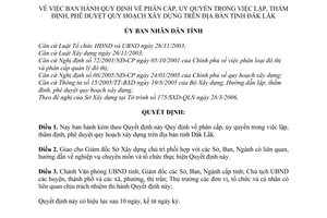 Quyết định 32/2006/QĐ-UBND phân cấp, ủy quyền trong việc lập, thẩm định