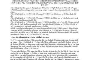 Thông tư 69/2006/TT-BTC bồi thường hỗ trợ tái định cư Nhà nước thu hồi đất sửa đổi 116/2004/TT-BTC
