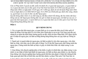 Thông tư 26/2006/TT-BNG hướng dẫn gửi nhận túi ngoại giao túi lãnh sự CQ đại diện ngoại giao lãnh sự tổ chức quốc tế vận chuyển đường hàng không