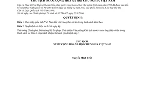 Quyết định 879/2006/QĐ-CTN cho nhập quốc tịch Việt Nam 5 công dân Campuchia,Trung quốc,Ấn Độ