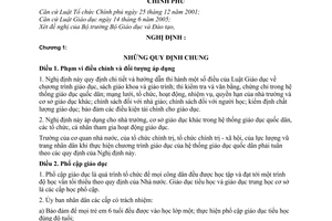 Nghị định 75/2006/NĐ-CP hướng dẫn Luật Giáo dục