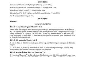Nghị định 77/2006/NĐ-CP tổ chức hoạt động Thanh tra Y tế