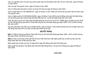 Nghị quyết 12/2006/NQ-HĐND Phát triển thủy lợi nhỏ tỉnh Đắk Nông 2006 - 2010 định hướng đến 2020