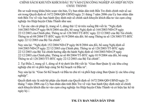 Quyết định 1774/QĐĐC-UBND đính chính khuyến khích đầu tư cụm công nghiệp Bến Tre