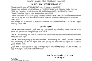 Quyết định 35/2006/QĐ-UBND chế độ, chính sách dân số- kế hoạch hóa gia đình