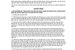 Nghị quyết 05/2006/NQ-HĐTP hướng dẫn thi hành quy định trong phần thứ ba “thủ tục giải quyết vụ án tại toà án cấp phúc thẩm”