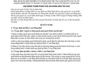 Nghị quyết 04/2006/NQ-HĐTP thủ tục giải quyết các vụ án hành chính để hướng dẫn thi hành