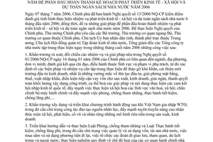 Chỉ thị 27/2006/CT-TTg tập trung chỉ đạo những tháng cuối năm phấn đấu hoàn hành kế hoạch phát triển kinh tế xã hội dự toán ngân sách nhà nước 2006