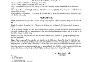 Quyết định 60/2006/QĐ-UBND Đơn giá xây dựng công trình - Phần khảo sát xây dựng tỉnh Sơn La