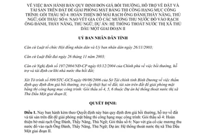 Quyết định 189/2006/QĐ-UBND đơn giá bồi thường đất giải phóng mặt bằng Bình Dương