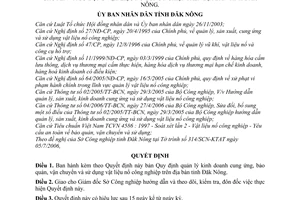 Quyết định 27/2006/QĐ-UBND  quản lý kinh doanh cung ứng, bảo quản, vận chuyển