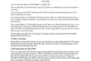 Hướng dẫn 127/HD-SXD cấp giấy phép xây dựng công trình