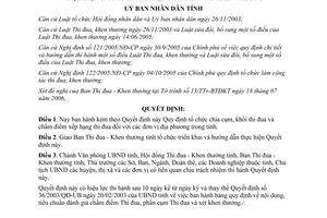 Quyết định 194/2006/QĐ-UBND chia khối thi đua chấm điểm khen thưởng Bình Dương