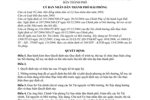 Quyết định 1750/2006/QĐ-UBND trình tự, thủ tục tổ chức thực hiện công tác bồi thường, hỗ trợ, tái định cư khi nhà nước thu hồi đất