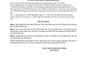 Quyết định 2754/2006/QĐ-UBND  mức thu lệ phí hộ tịch