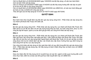 Quyết định 36/2006/QĐ-UBND Bộ đơn giá xây dựng công trình - Phần khảo sát xây