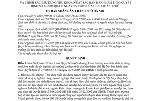 Quyết định 140/2006/QĐ-UBND  Quy chế tuyên dương, khen thưởng chính sách sử dụng thủ khoa xuất sắc tốt nghiệp sửa đổi 77/2005/QĐ-UB