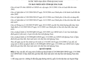 Quyết định 35/2006/QĐ-UBND sửa đổi Quyết định 20/2006/QĐ-UBND