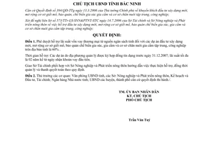 Quyết định 1063/QĐ-UBND 2006 hỗ trợ xây dựng mở rộng cơ sở chăn nuôi chế biến gia súc gia cầm Bắc Ninh