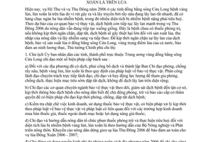 Chỉ thị 30/2006/CT-TTg biện pháp cấp bách phòng trừ rầy nâu, bệnh vàng lùn,lùn xoắn lá lúa