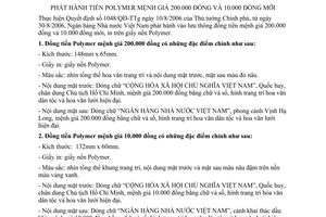 Thông báo 7001/TB-NHNN Phát hành tiền Polymer mệnh giá 200.000 đồng và 10.000 đồng mới