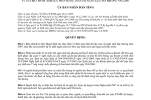 Quyết định 99/2006/QĐ-UBND định mức phân bổ dự toán chi ngân sách địa phương