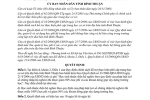 Quyết định 66/2006/QĐ-UBND sửa đổi Quyết định 33/2006/QĐ-UBND Bình Thuận