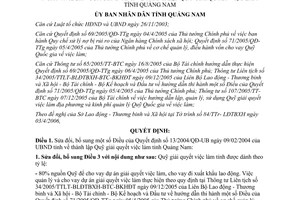 Quyết định 36/2006/QĐ-UBND sửa đổi thành lập quỹ giải quyết việc làm Quảng Nam