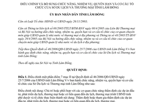 Quyết định 53/2006/QĐ-UBND chức năng nhiệm vụ quyền hạn Sở Du lịch Thương mại Lâm Đồng