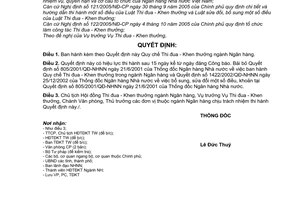 Quyết định 40/2006/QĐ-NHNN Quy chế Thi đua Khen thưởng ngành Ngân hàng