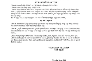 Quyết định 56/2006/QĐ-UBND quản lý quy hoạch xây dựngcấp giấy phép xây dựng