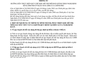 Thông tư 04/2006/TT-BXD hướng dẫn thực hiện Quy chế khu đô thị mới theo 02/2006/NĐ-CP
