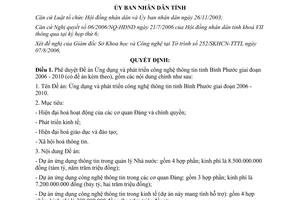 Quyết định 80/2006/QĐ-UBND ứng dụng phát triển công nghệ thông tin Bình Phước