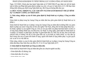 Thông tư 09/2006/TT-BCA-C11 giám định tư pháp lực lượng CAND hướng dẫn thực hiện Nghị định 67/2005/NĐ-CP