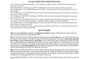 Quyết định 1654/2006/QĐ-UBND Bộ đơn giá xây dựng công trình- Phần lắp đặt