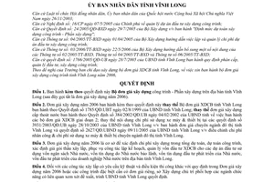 Quyết định 1655/2006/QĐ.UBND Bộ đơn giá xây dựng công trình - Phần xây dựng