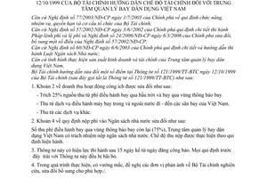 Thông tư 77/2006/TT-BTC chế độ tài chính Trung tâm quản lý bay dân dụng Việt Nam hướng dẫn sửa đổi 121/1999/TT-BTC