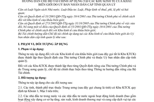 Thông tư 78/2006/TT-BTC hướng dẫn Chế độ tài chính áp dụng Khu kinh tế cửa khẩu biên giới Uỷ ban nhân dân cấp Tỉnh quản lý
