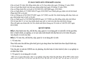Quyết định 27/2006/QĐ-UBND mức thu nộp, quản lý sử dụng  phí vệ sinh