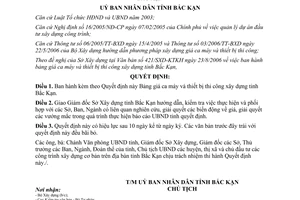 Quyết định 1718/2006/QĐ-UBND về Bảng giá ca máy và thiết bị thi công xây dựng tỉ