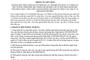 Thông tư liên tịch 64/2006/TTLT-BNN-BNV-BTC hướng dẫn 132 /2006/QĐ-TTG  phụ cấp ưu đãi theo nghề công viên chức ngành Kiểm lâm Bảo vệ thực vật Thú y