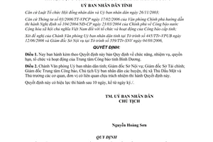 Quyết định 212/2006/QĐ-UBND chức năng nhiệm vụ Trung tâm Công báo Bình Dương