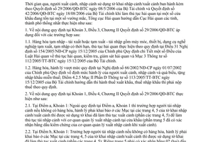 Công văn 4058/TCHQ-GSQL giải quyết người xuất nhập cảnh sử dụng tờ khai nhập cảnh/xuất cảnh