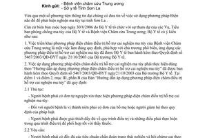 Công văn 6562/BYT-TTra sử dụng điện não đồ để phát hiện người nghiện ma túy tại tỉnh Sơn La
