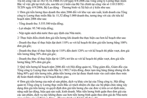 Công văn 3149/LĐTBXH-TL đơn giá tiền lương năm 2006 Tổng công ty Lương thực miền Bắc