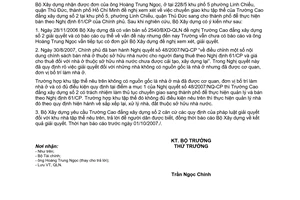 Công văn 2058/BXD-QLN chuyển giao khu tập thể tại khu phố 5, phường Linh Chiểu, quận Thủ Đức, TP. HCM