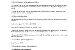 Tiêu chuẩn ngành 14TCN 165:2006 về Thành phần, khối lượng khảo sát địa hình công trình đê điều